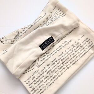 STORIARTS Alice in Wonderland Book Page Fabric Wrap Scarf Infinity Accessory